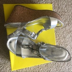Silver Righstone Wedge Heel